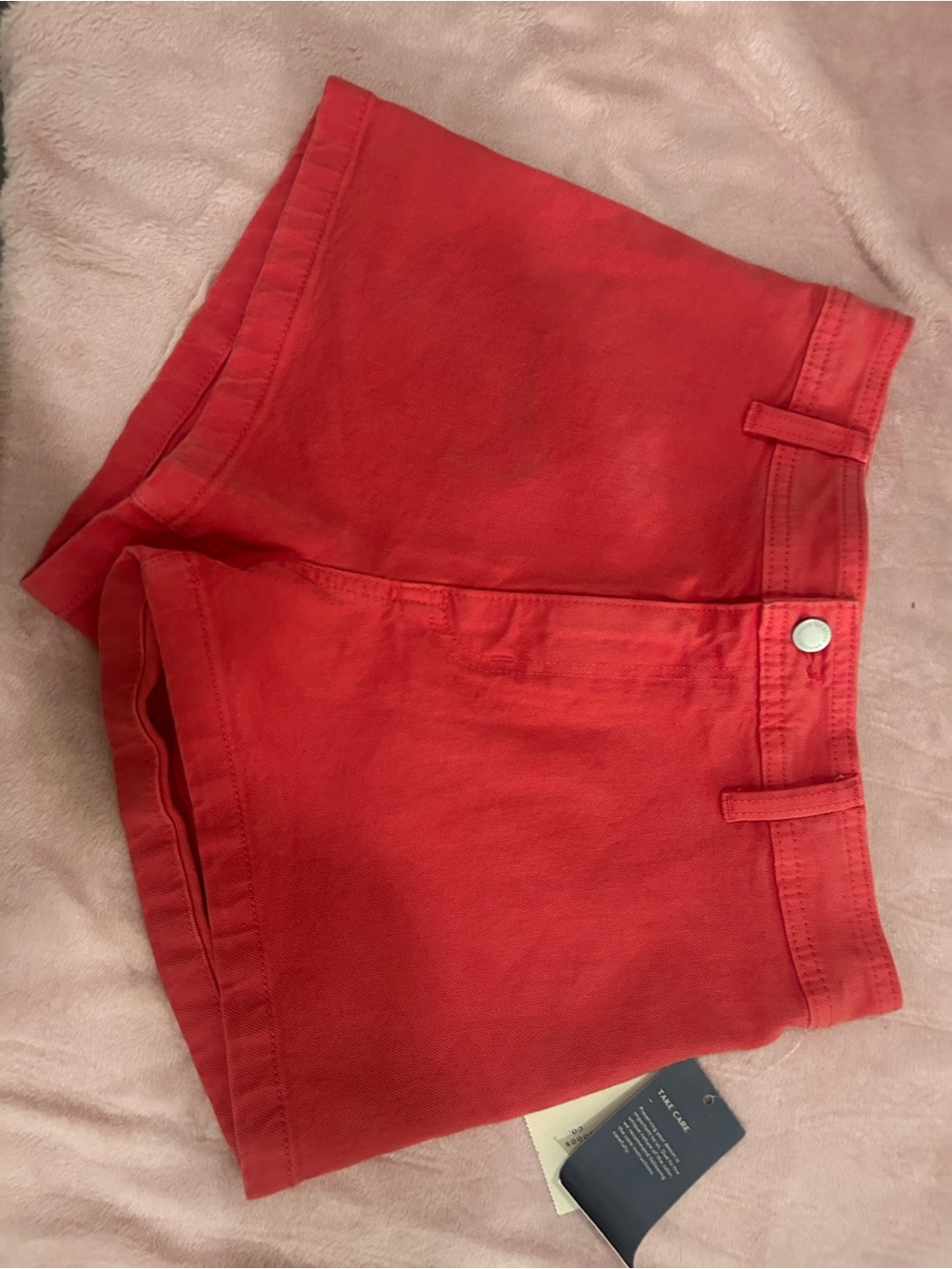 Universal Thread Red Cotton-Blend High-Rise Shorts